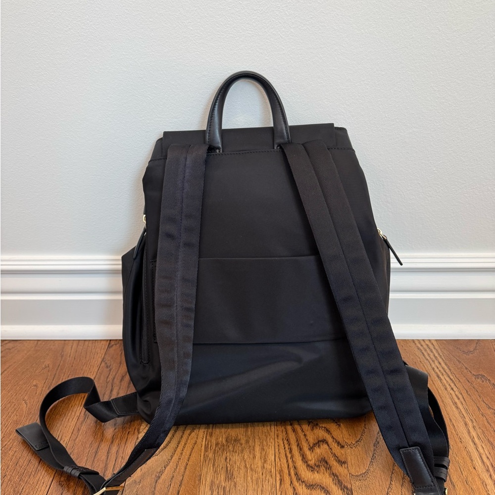 Tumi Rivas Black Backpack with Gold Hardware - Picture 3 of 6